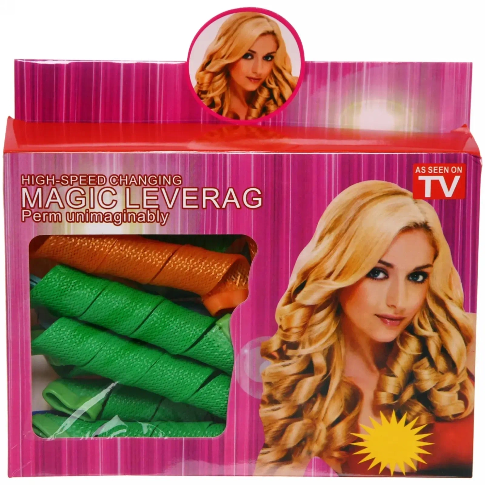 Бигуди magic leverage «Волшебные спиральки» 18 шт. микс размеров, d-20мм