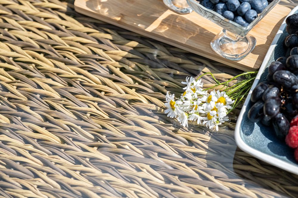 "Кальяри" лаунж-зона из искусственного ротанга (гиацинт), цвет соломенный