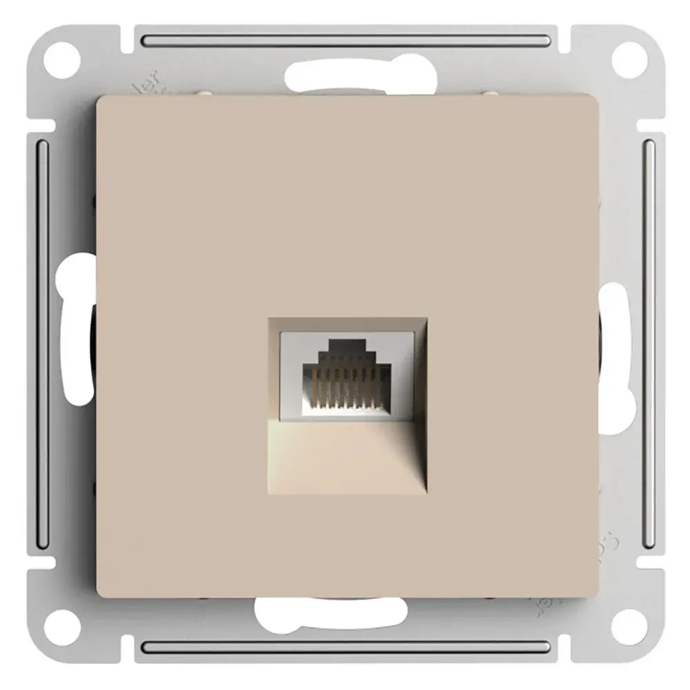 ATLASDESIGN РОЗЕТКА компьютерная RJ45 кат. 5e, механизм, ПЕСОЧНЫЙ