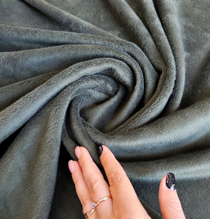 Трикотаж велюр, хаки NEAVY BENZ