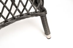 "Алиса" кофейный комплект из искусственного ротанга, цвет графит