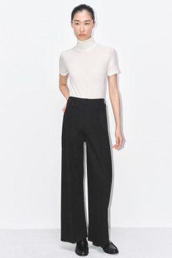 ZARA ДЖИНСЫ WIDE LEG С ВЫСОКОЙ ПОСАДКОЙ — ZW COLLECTION, ЧЕРНЫЙ