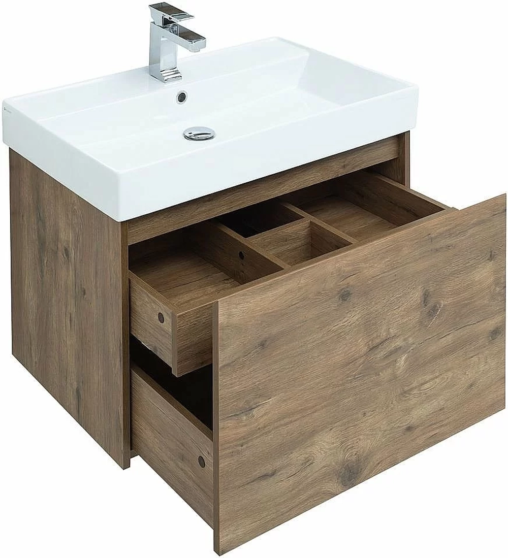 Тумба с раковиной Aquanet Nova Lite 249514 75 дуб рустикальный