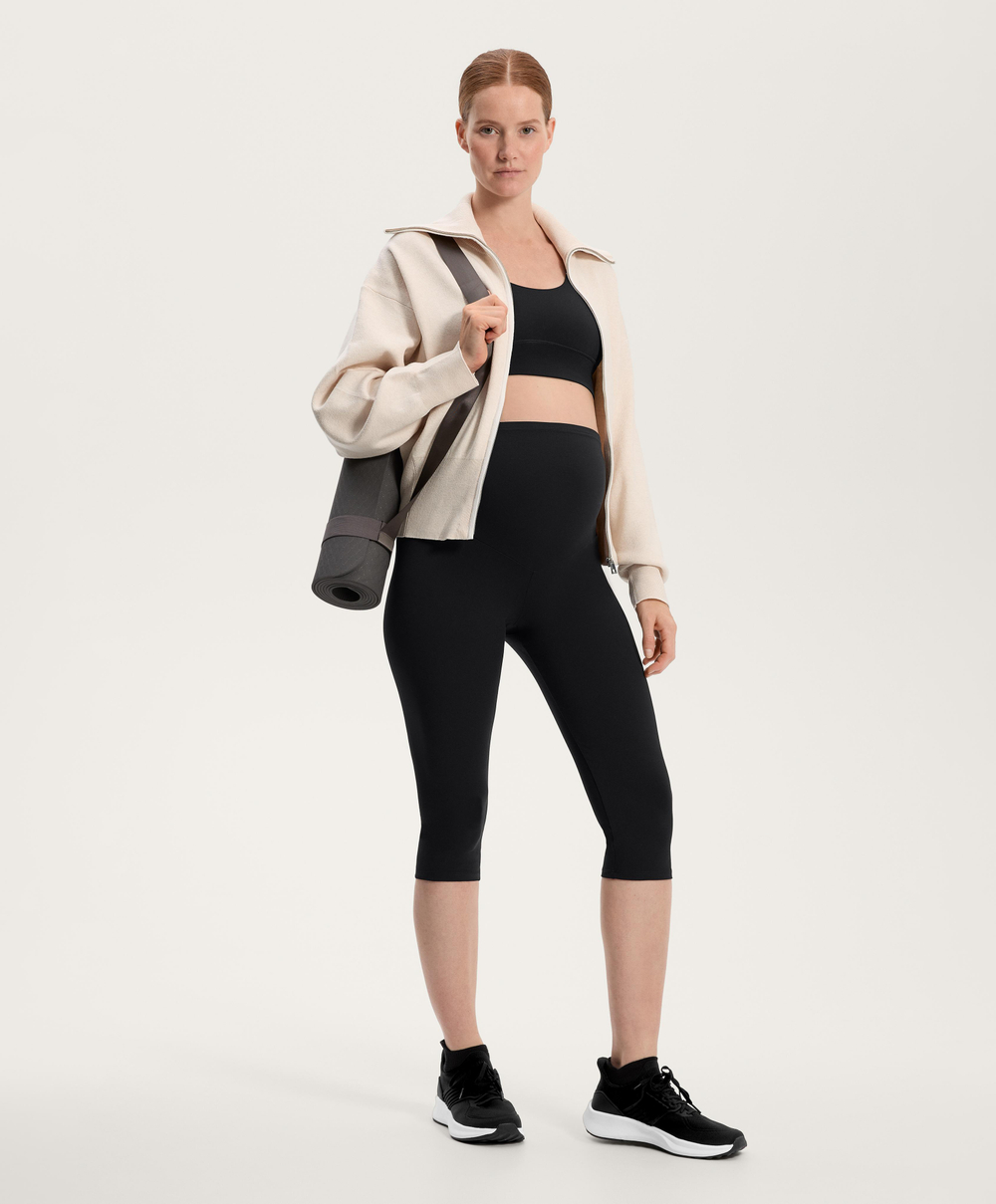 OYSHO Легинсы-капри для беременных Comfortlux 40 см, черный