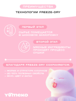 YUMEKO Сублимированное лакомство для кошек c кусочками курицы и креветками, 30 г