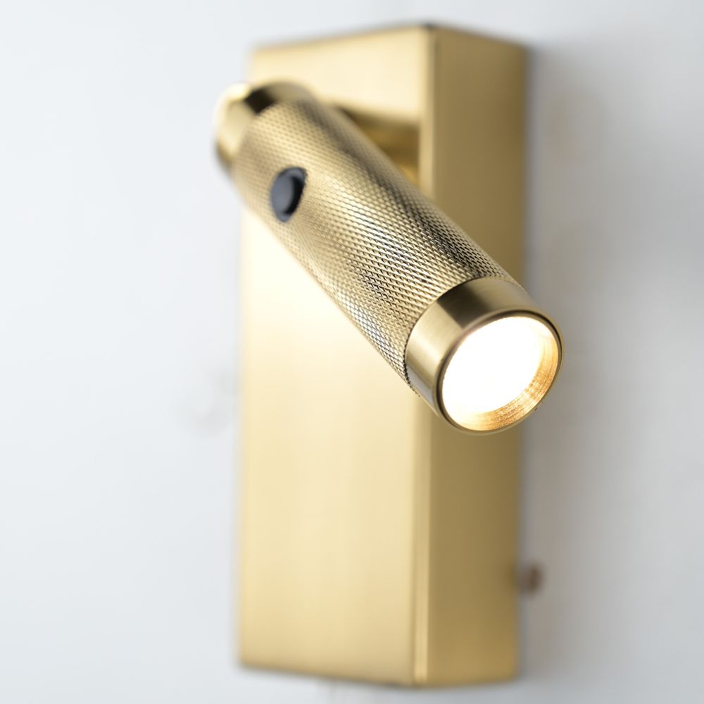 Бра Chelsom Wall Led Knurl Brass By Imperiumloft