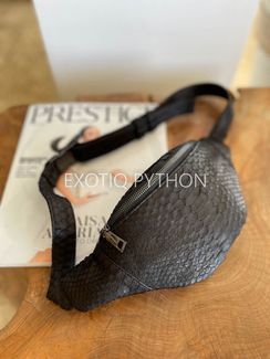 Мужская поясная сумка из кожи питона BG-384