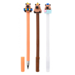 Карандаш вечный, чернографитный, Basir, серия "Капибара", с фигуркой на корпусе