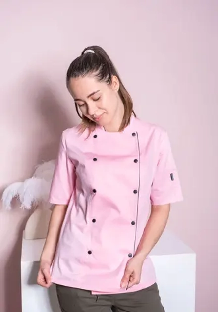 Китель повара женский розовый "Лилит"