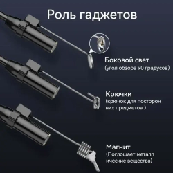 INSKAM 2,4 "IPS 8,5 мм 1080P одинарный объектив IP67 водонепроницаемый гибкий зонд промышленная эндоскопическая камера со светом (5м)