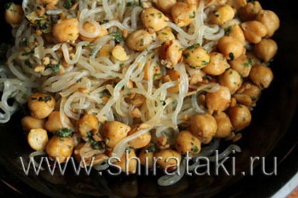 Пряный нут с ширатаки