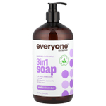 Everyone, Мыло 3 в 1, гель для душа, пена для ванны, шампунь, ваниль + лаванда, 32 жидких унции (946 мл)