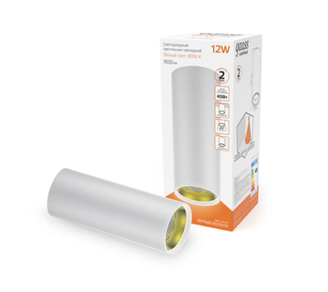 Накладной светильник LED Gauss 12W белый/золото 3000K HD012