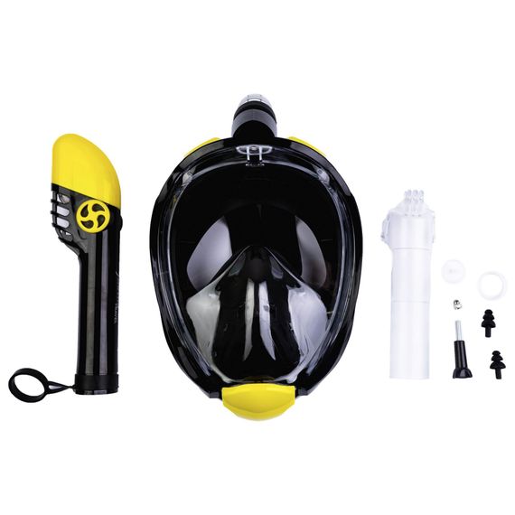 Маска полнолицевая Marlin Travel черный/желтый/черный