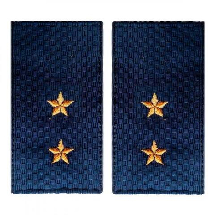 Фальшпогоны Полиция нового образца темно-синие вышит. прапорщик