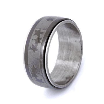 Кольцо стальное (191) "Звезды"