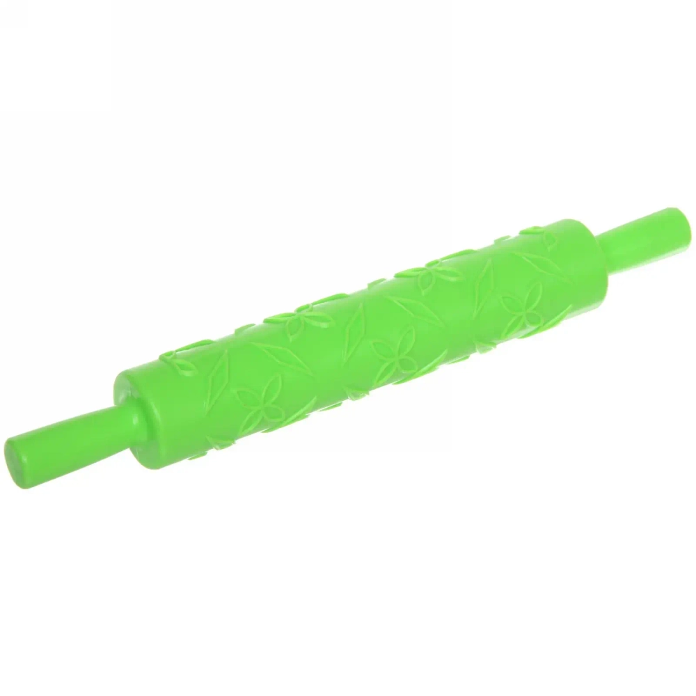 Скалка пластмассовая фигурная «Цветочки» 37*5см