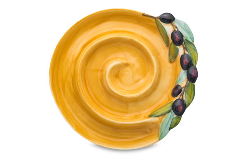 Блюдо для оливок 24см Edelweiss Оливки желтое
