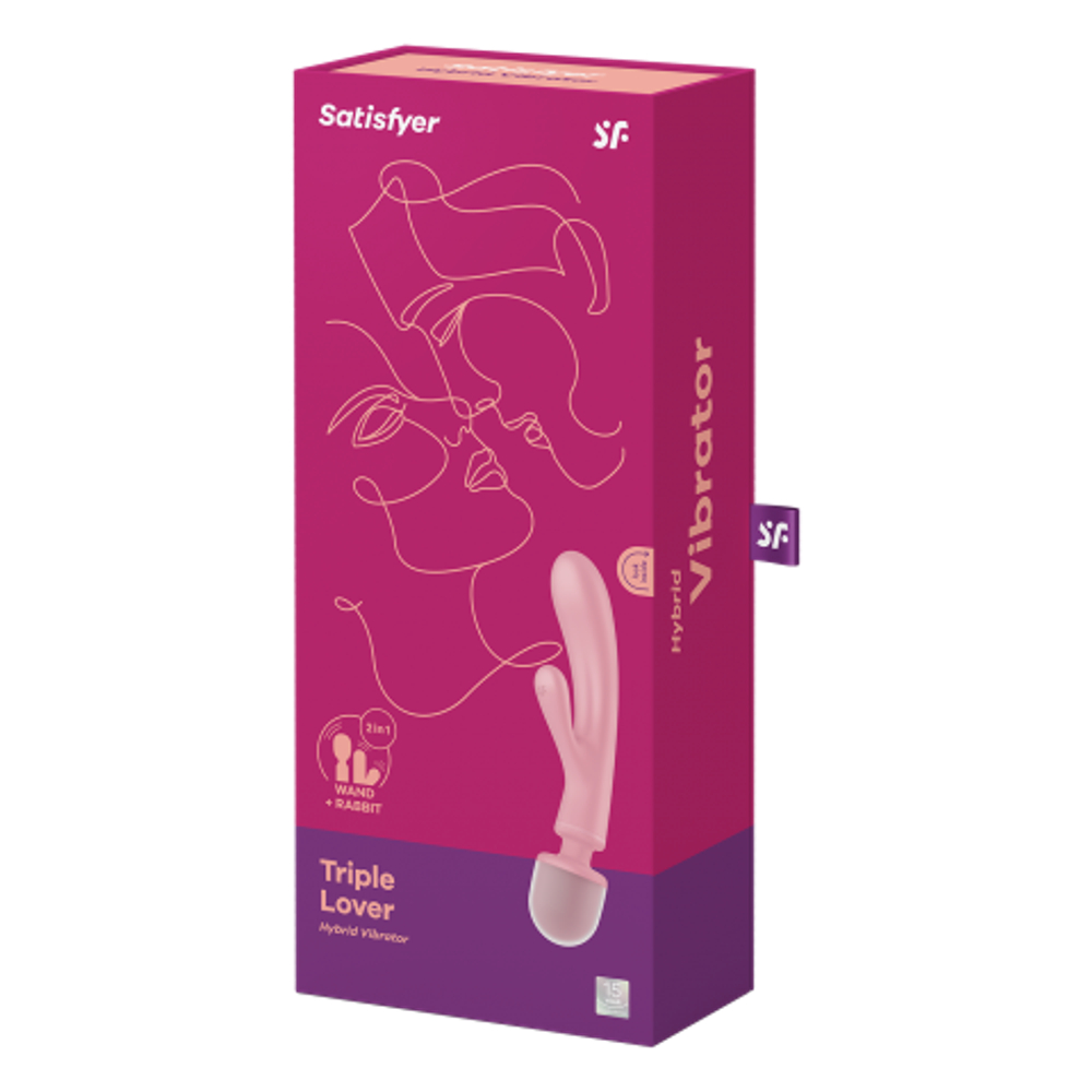 Вибратор-массажер Satisfyer Triple Lover розовый