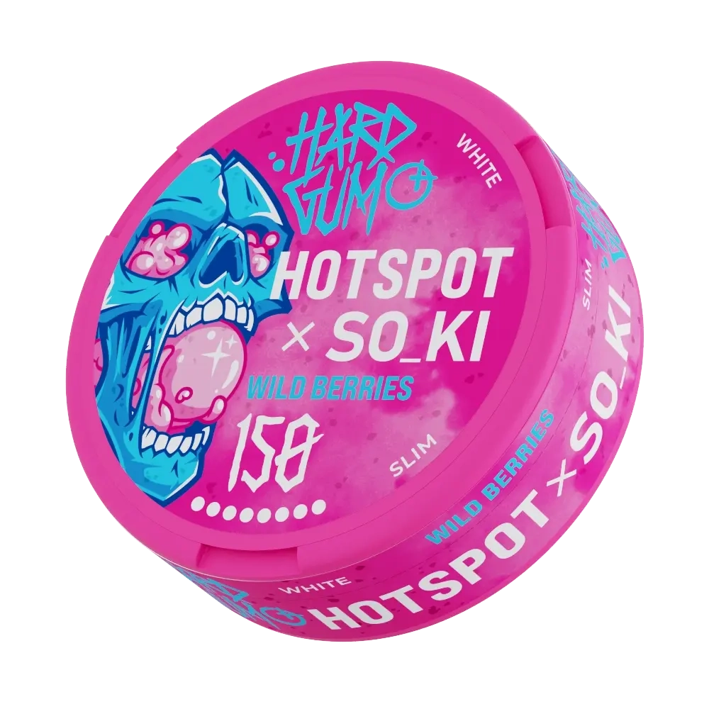 СНЮС HOTSPOT x SO_KI HARD GUM WILD BERRRIES (150МГ) - ЖВАЧКА ЛЕСНЫЕ ЯГОДЫ