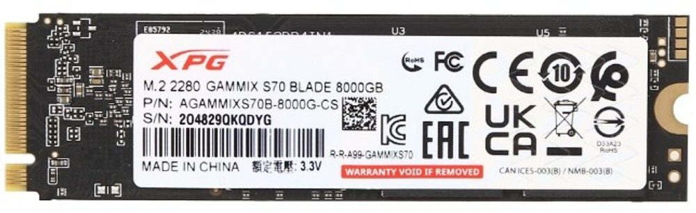 SSD ADATA AGAMMIXS70B-8000G-CS 8000 Гб