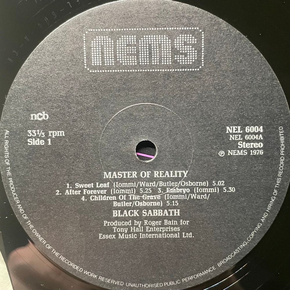 Black Sabbath ‎– Master Of Reality (Скандинавия)