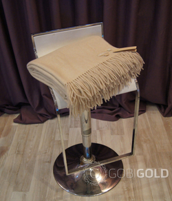 Плед из 100% кашемира 145x180 см. (GOBI )  - кремовый