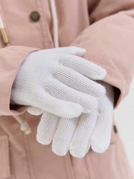 Перчатки вязаные "Молоко"