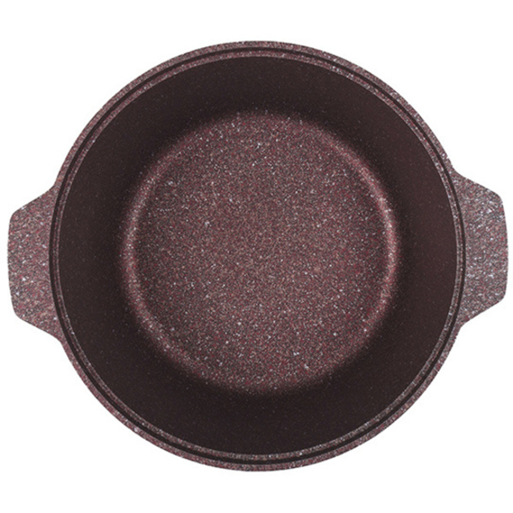 Кастрюля-жаровня 5л диаметром 28см со стекл. крышкой, АП линия «Granit ultra» (red)