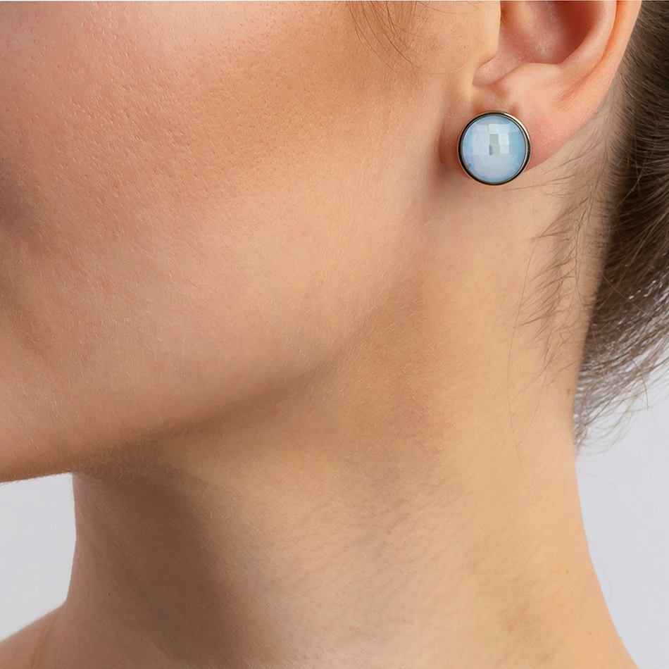 Серьги пусеты Possebon Pearl Opaline A1184.25 BW/S