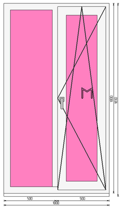 Пластиковое окно 1800 х 1000 ТермА Эко + Москитная сетка
