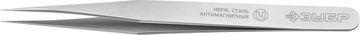 ЗУБР 120 мм, прямой, антимагнитный пинцет, Профессионал (222111)