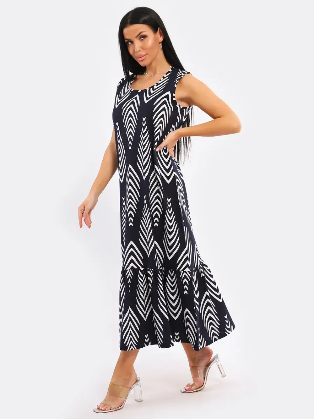 Платье хлопок свободное