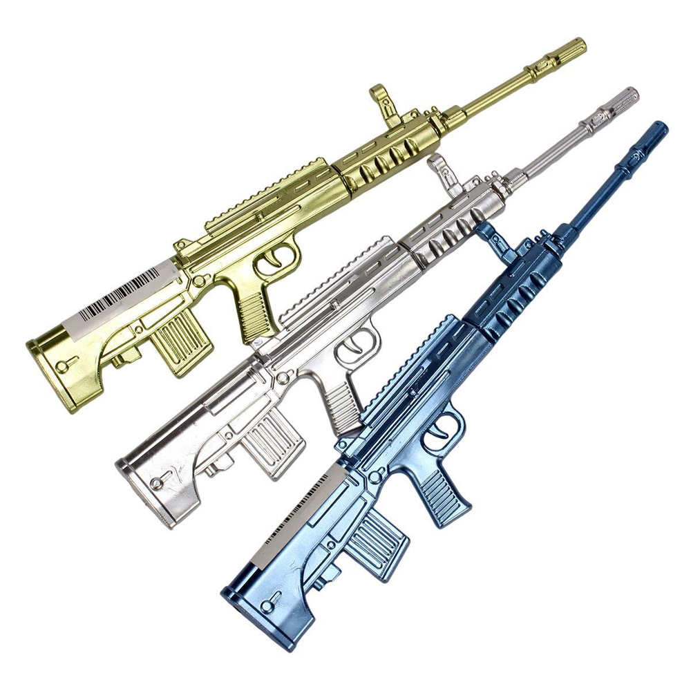 Ручка гелевая для мальчиков "Винтовка" 0,5 мм, синяя, 3 вида микс, С-40086