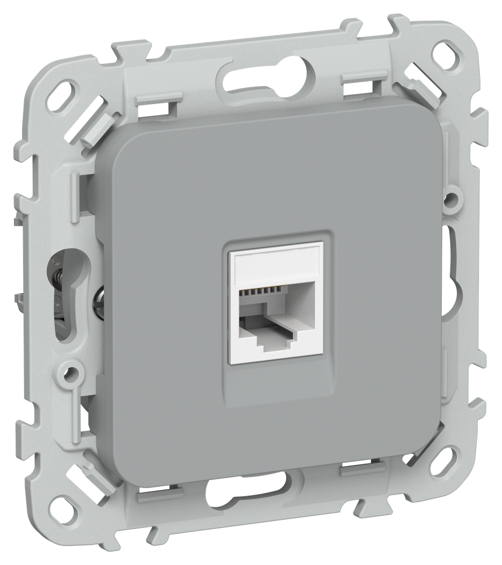 FLITE Розетка компьютерная RJ45 категория 5Е UTP РК5е-1-0-ФлС серый IEK