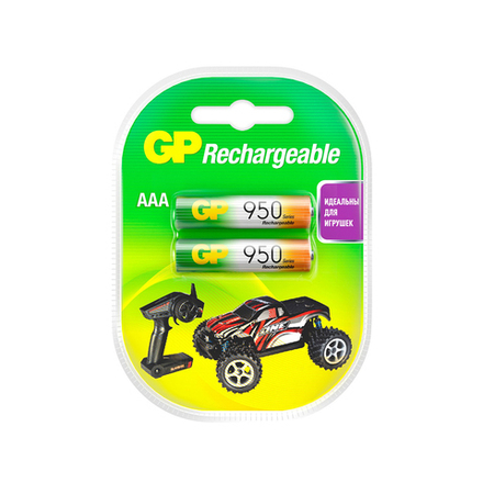 Аккумулятор GP Rechargeable 95AAAHC-2DECRC2, типоразмер ААА, 950 мАч, 1,2 В, 2 шт