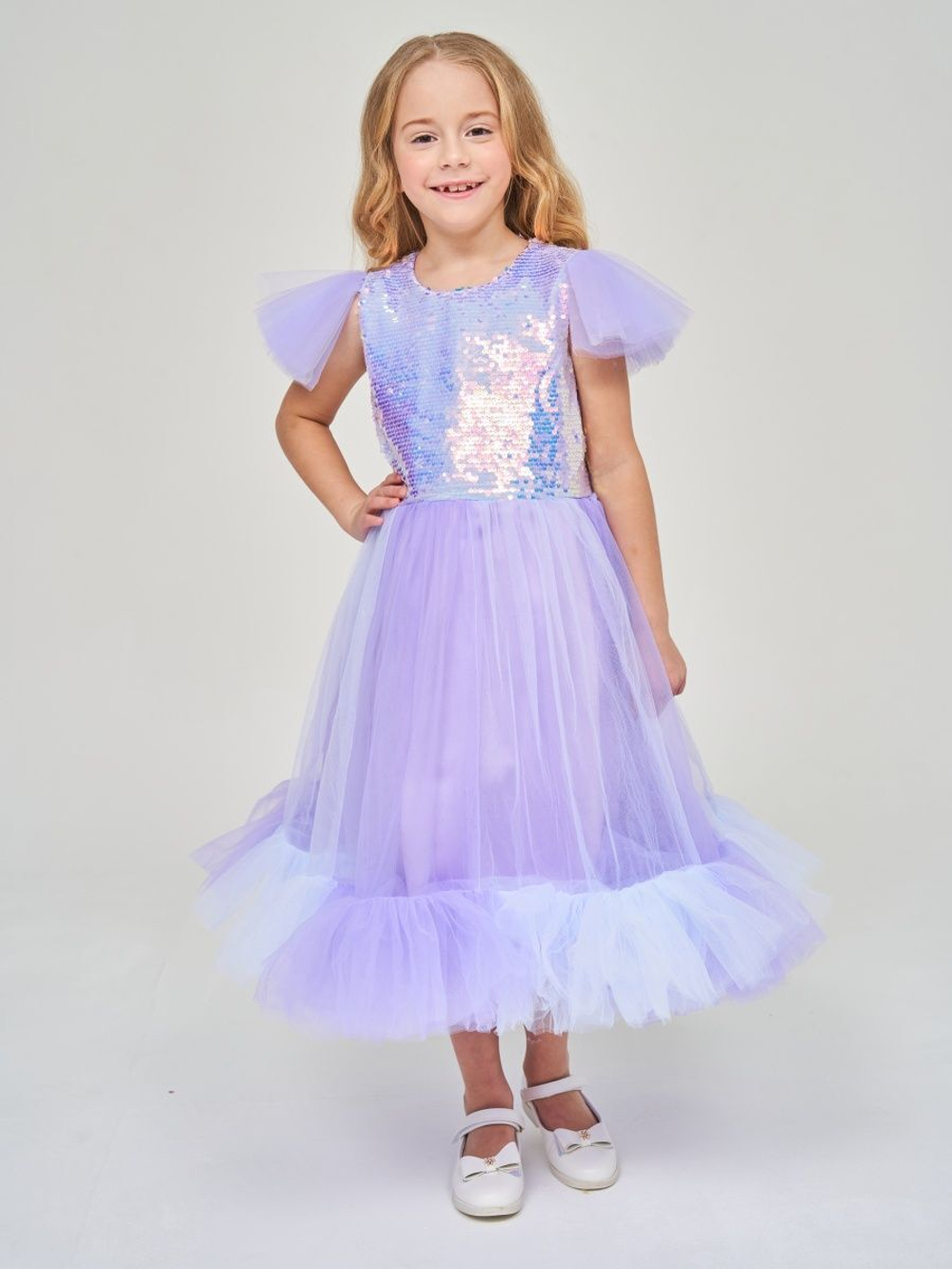 Пышное платье с пайетками на новый год