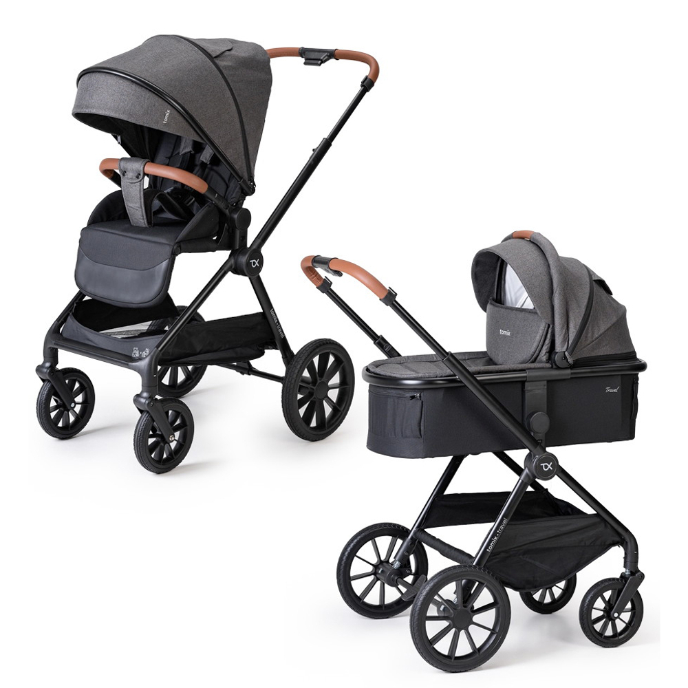 Детская коляска 2 в 1 Tomix Travel Grey