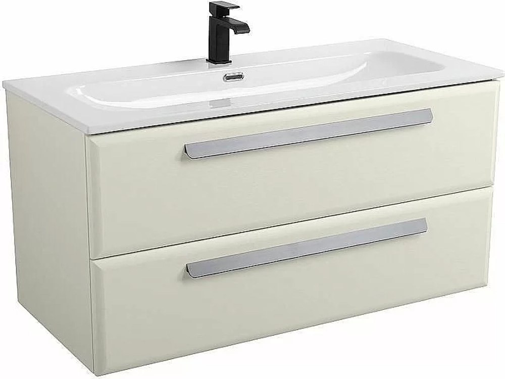 Тумба с раковиной Cezares ECO-CER-N 100 ECO-CER-N-1000-2C-SO-AS-P альпака брашированная