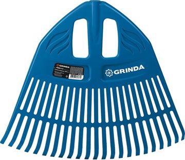 GRINDA PP-23, 500 х 50 х 420 мм, 23 зубца, без черенка, пластиковые, веерные грабли, PROLine (421813)
