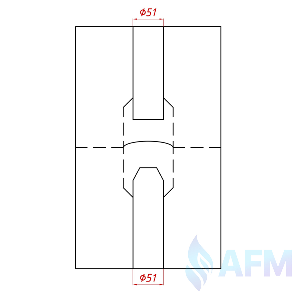 Глушитель универсальный нерж. 5.5.71.500 "AFM"