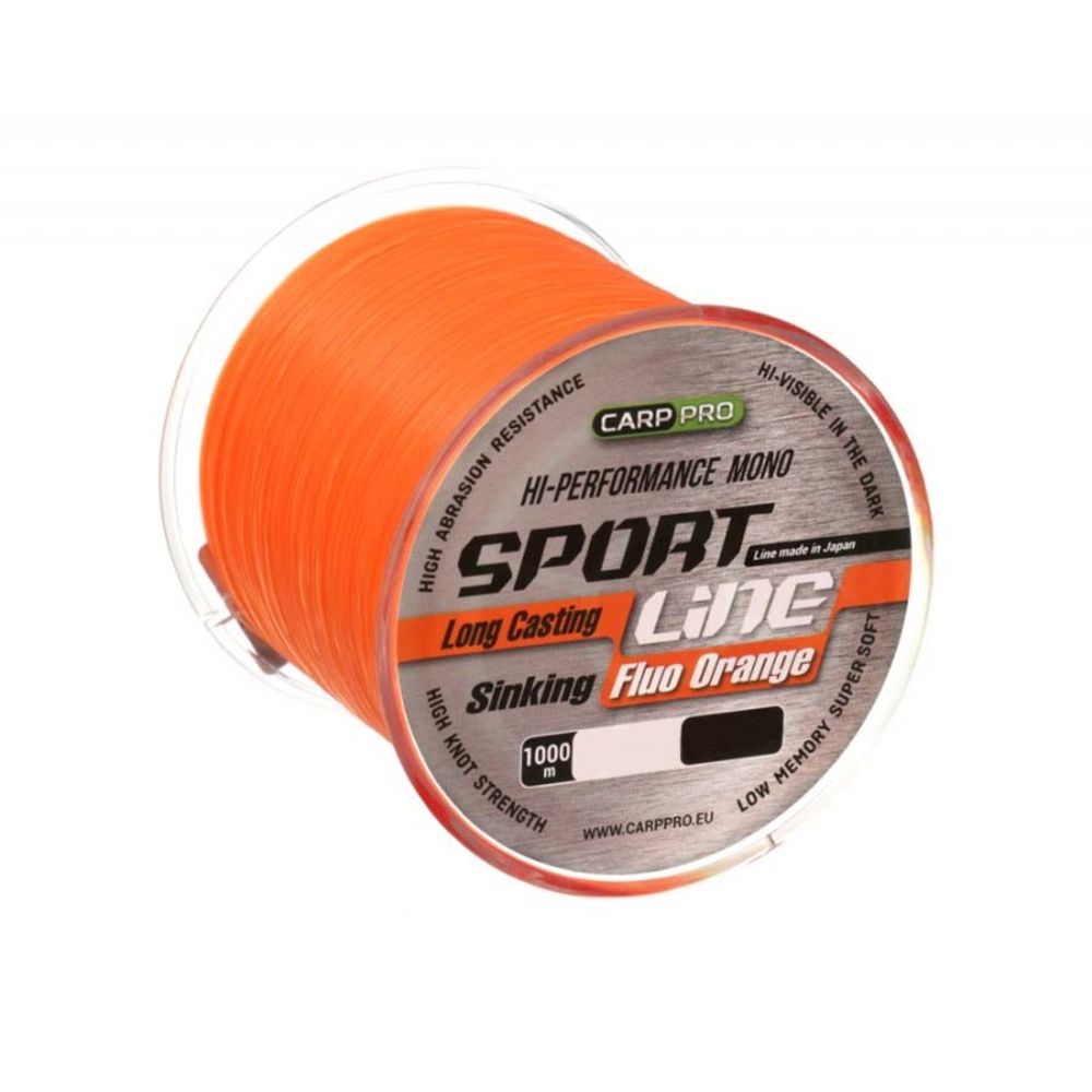 CARP PRO Леска Sport Line Fluo Orange 1000м 0,235мм