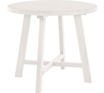 Дизайнерский круглый обеденный стол Таула 140х140х74 см из массива дуба, белый
