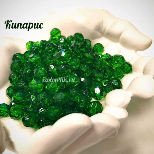 Бусины 10 мм ГРАНЕНЫЕ (Кипарис)