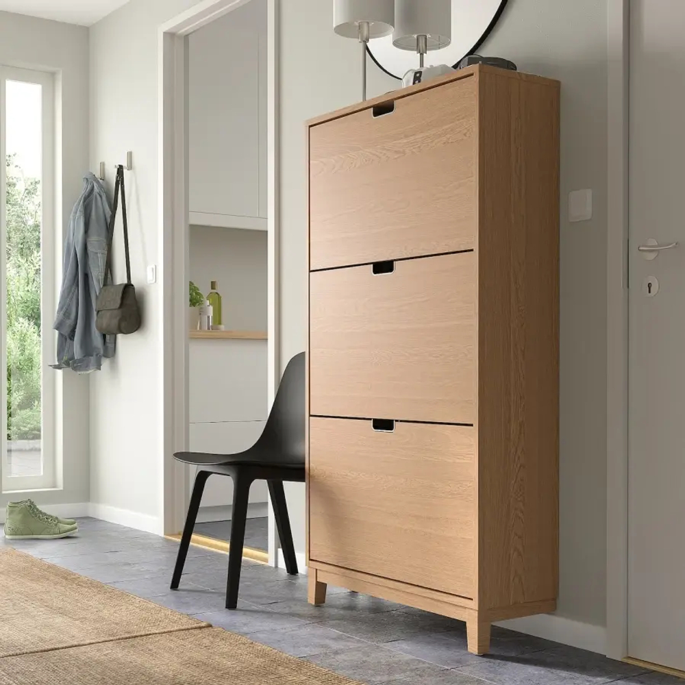 Обувница - STÄLL / STALL IKEA/ СТЭЛЛ ИКЕА, 148х79 см,  деревянный шпон