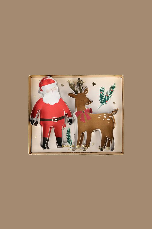 Формочки для печенья "Санта и олень", 2 шт / Meri Meri
