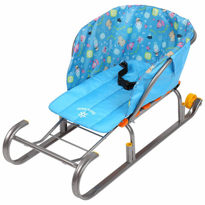 Матрасик сиденье для санок Nika Зверушки голубой (СС2-1)