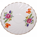 Чайный набор 12 предметов «Цветочная фантазия» (6кружек 200мл+6блюдец), морская волна