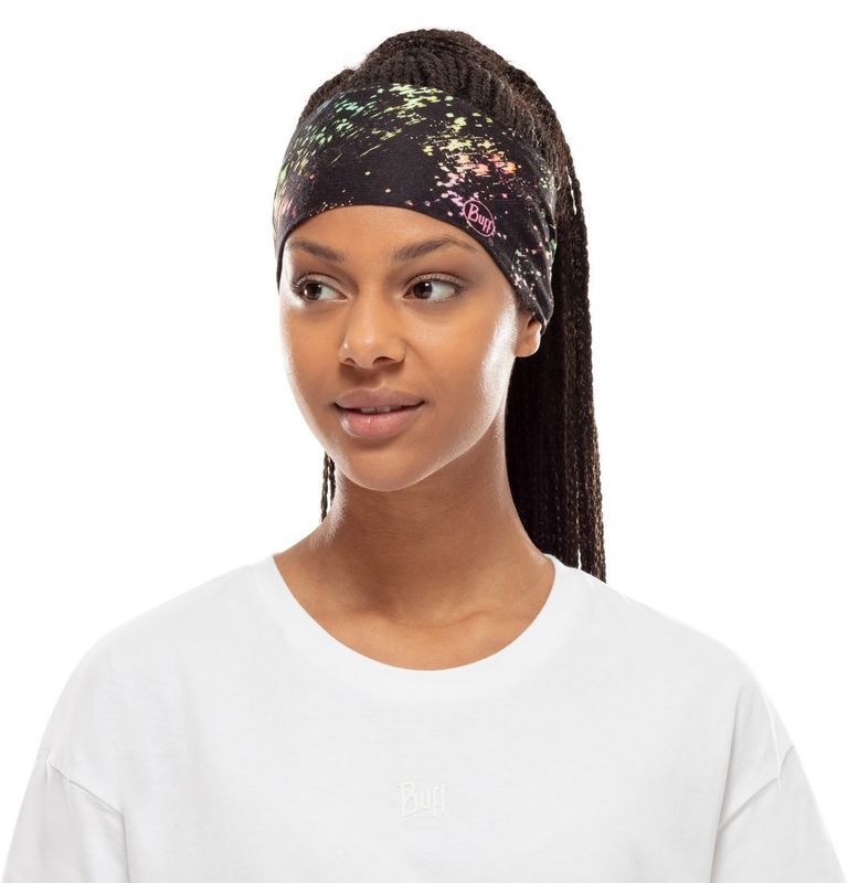 Повязка-чалма летняя Buff Headband Tapered CoolNet Speckle Black Фото 2