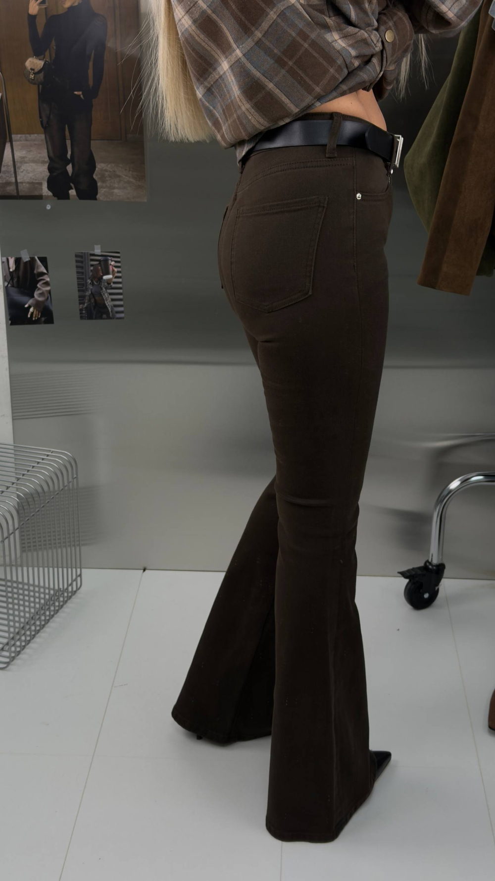 Брюки джинсовые женские арт.: 73056-7 цвет "шоколад"